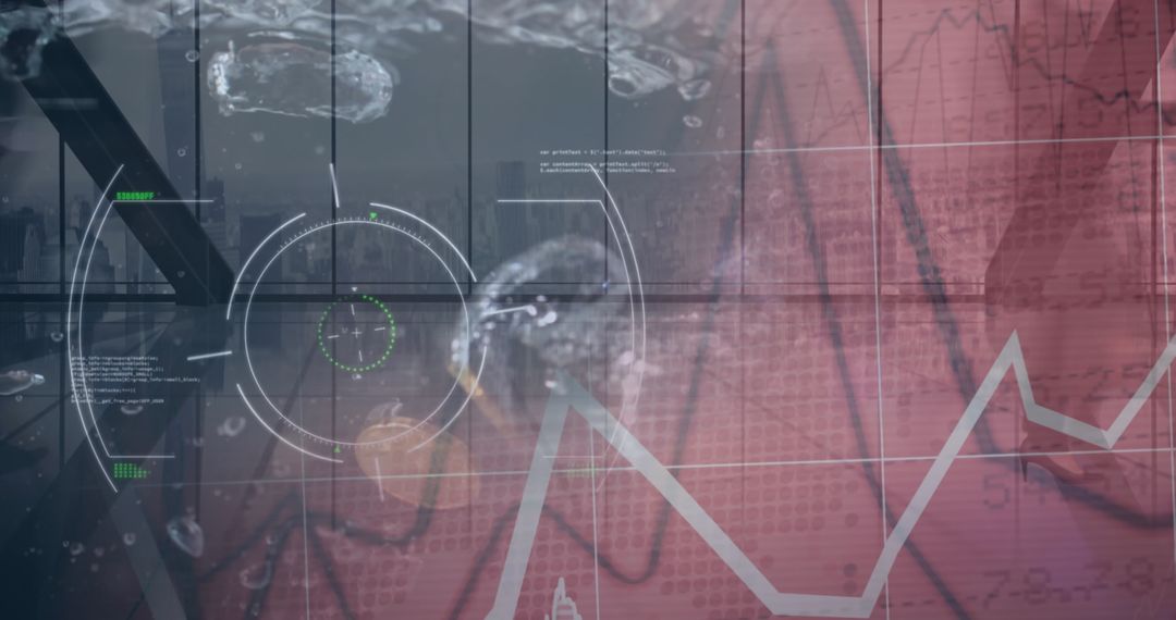 Abstract Concept of Financial Data Processing and Analysis