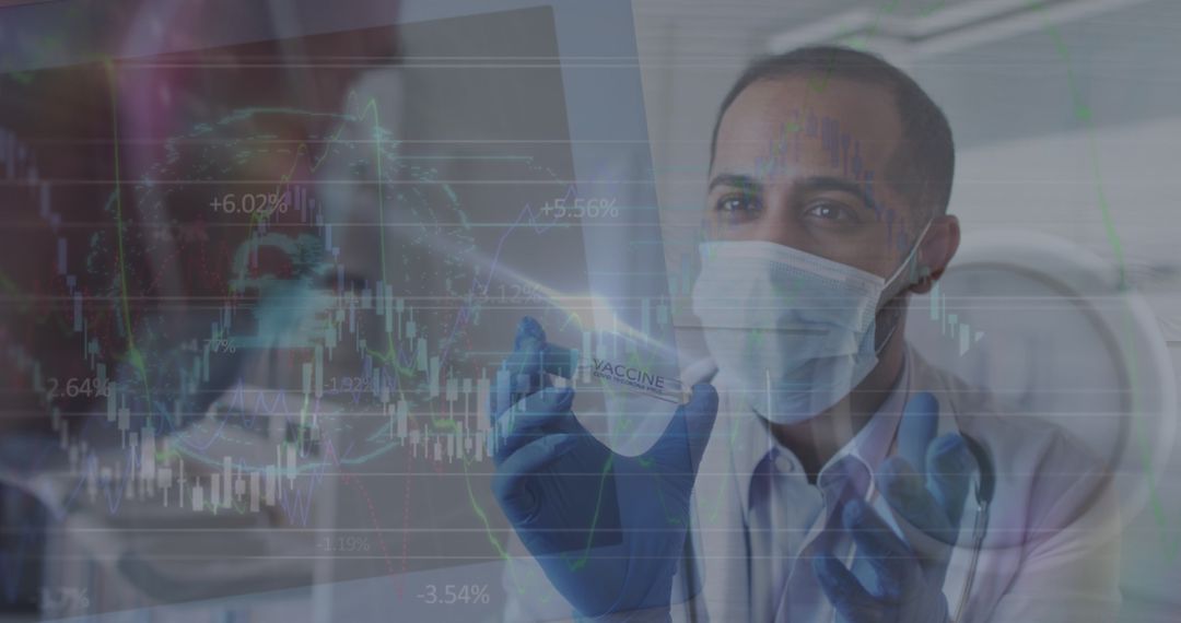 Doctor in Laboratory Analyzing Data for Vaccine Research