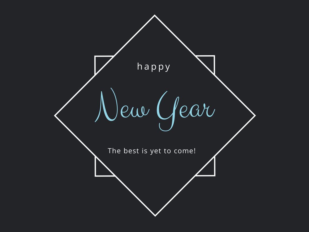 Elegant New Year Greeting Card with Optimistic Message