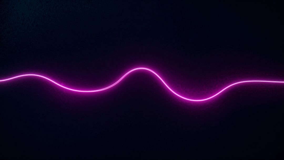 Neon Pink Wave on Dark Gradient Background