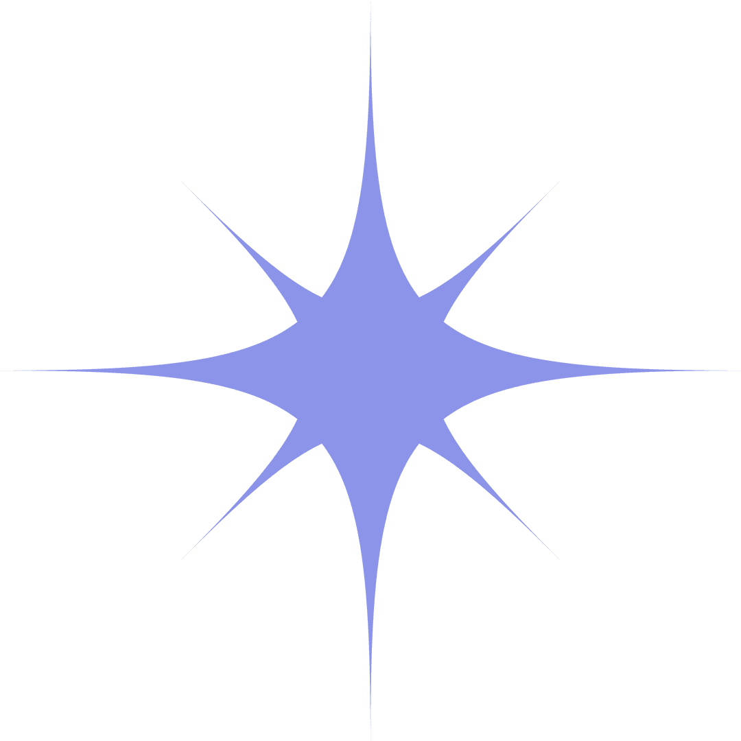 Lavender Eight-Pointed Star on Transparent Background