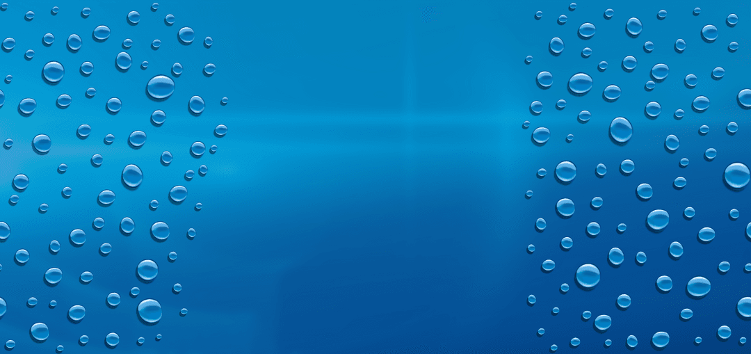 Digital Water Droplets on Transparent Background with Copy Space