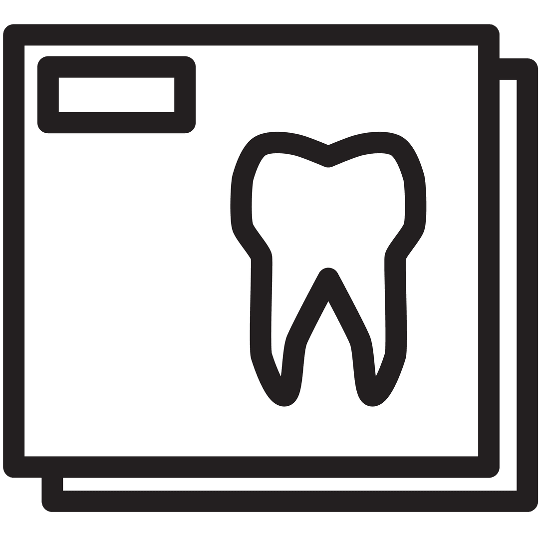 Dental File Icon on Transparent Background for Healthcare and Dentistry