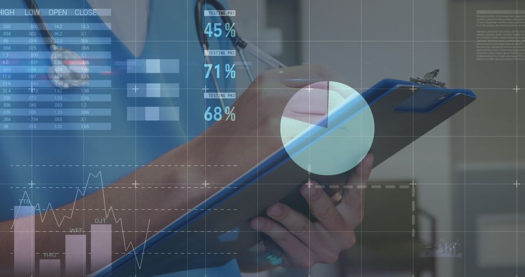 Doctor Analyzing Medical Data with Financial Graph Overlap