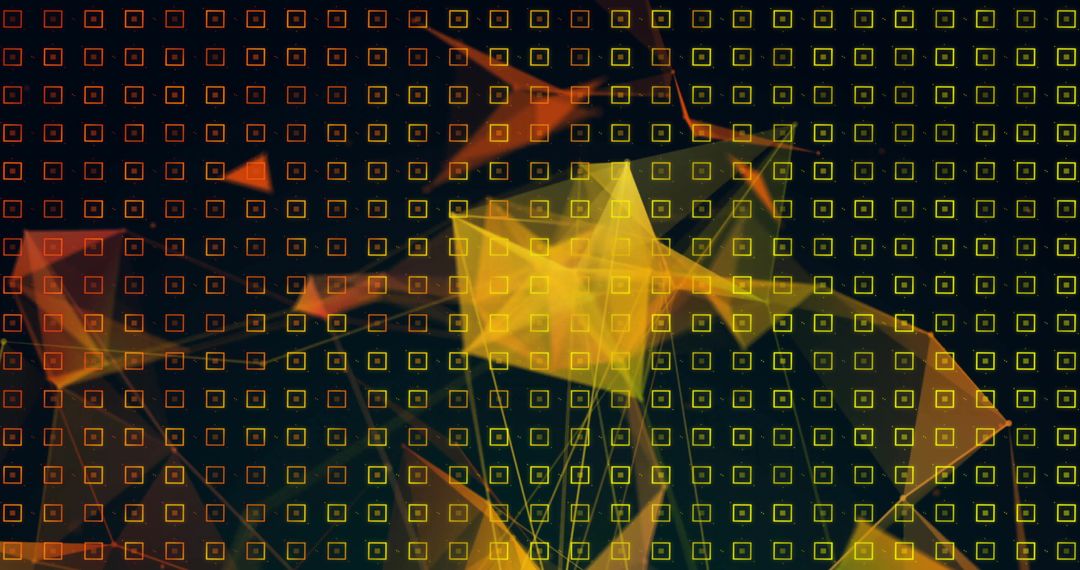 Futuristic Geometric Shapes on Digital Background