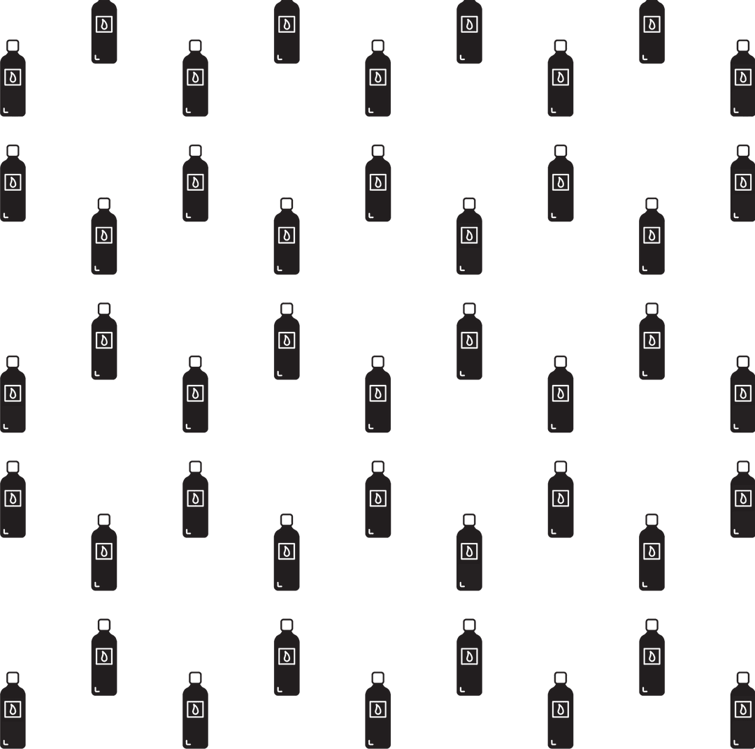 Seamless transparent pattern of bottles vector