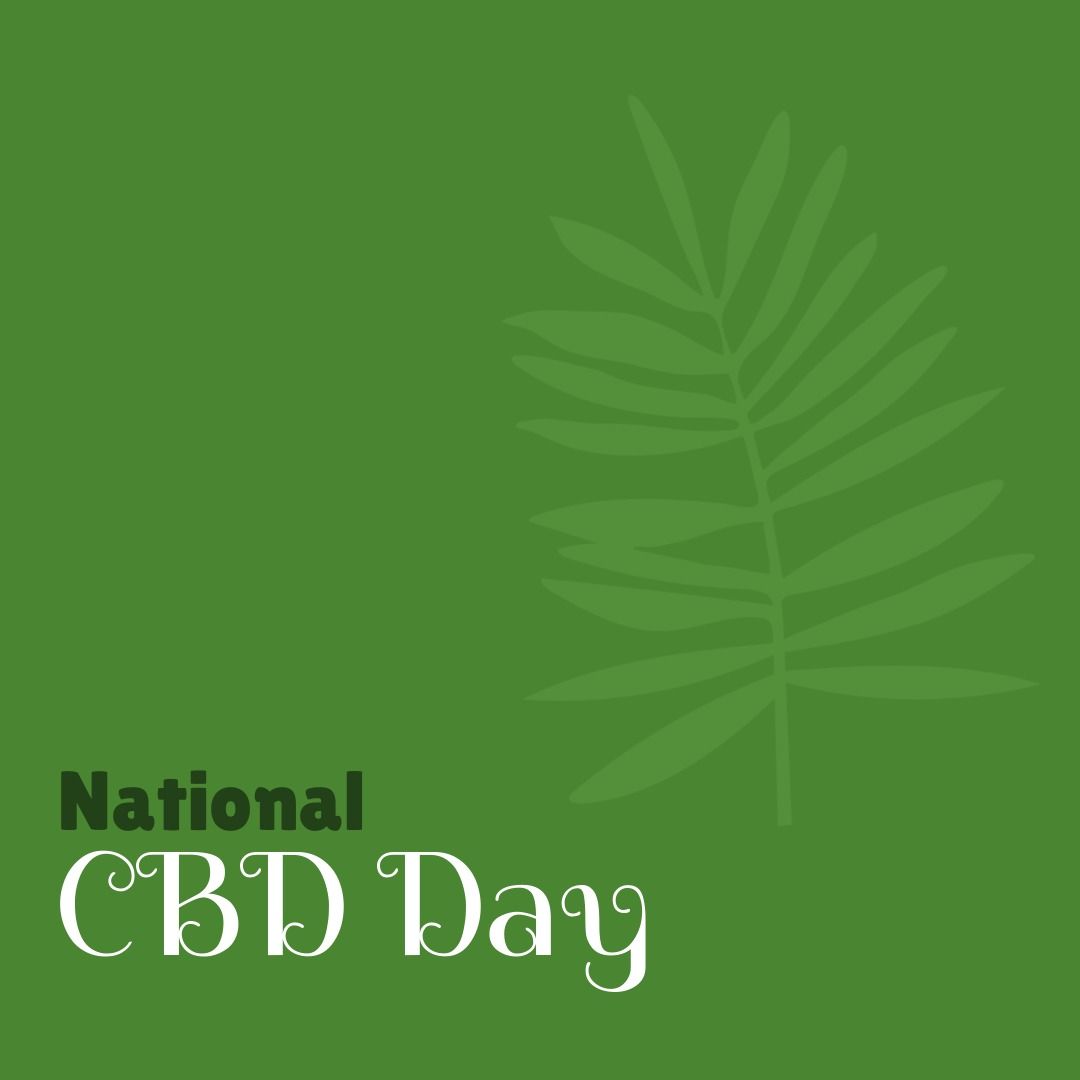 National cbd day text banner against leaves icon on green background - Download Free Stock Templates Pikwizard.com