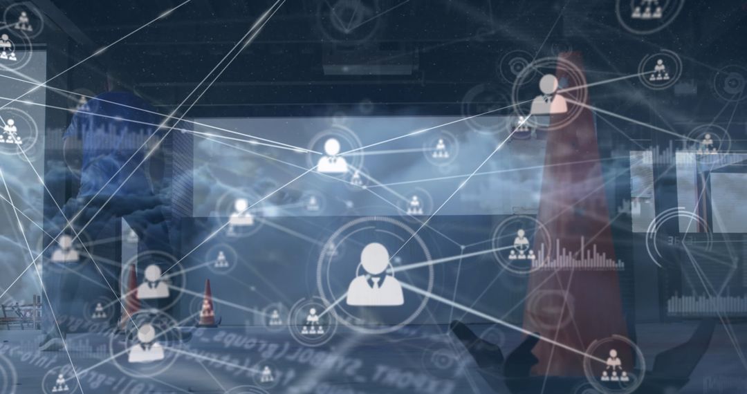 Football and Digital Elements Juxtaposed Representing Data Concepts