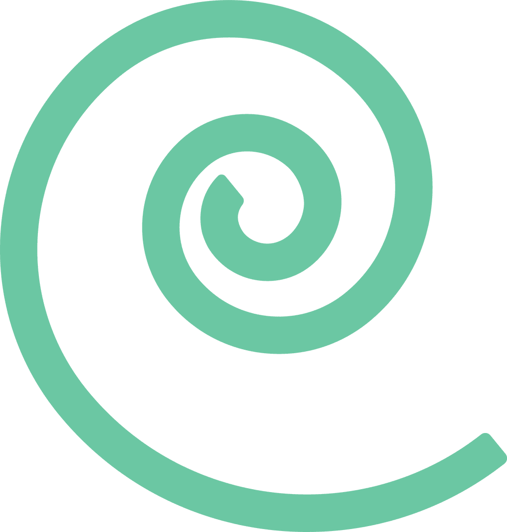 Turquoise Transparent Spiral Pattern Digital Art