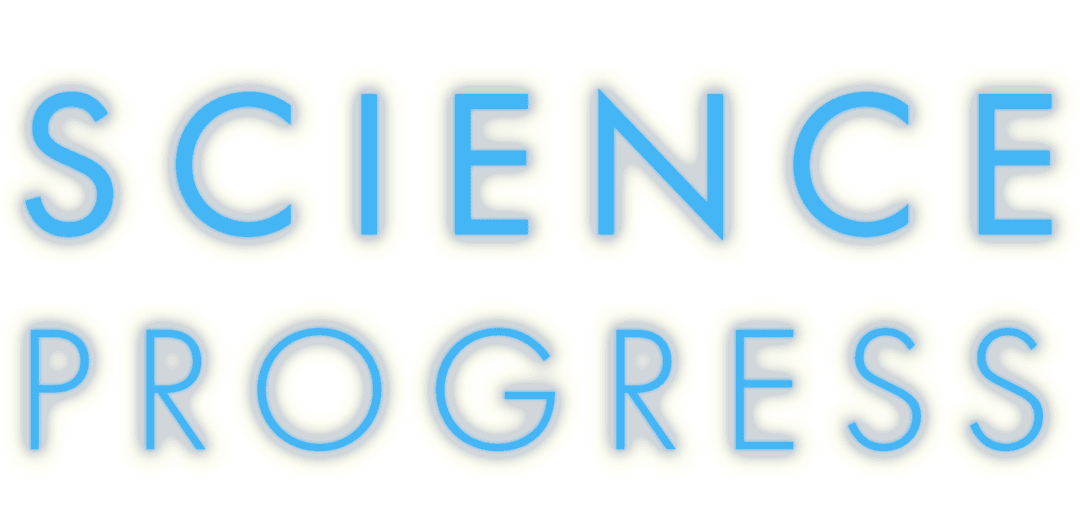 Science Progress Text Neon Light Transparent Background