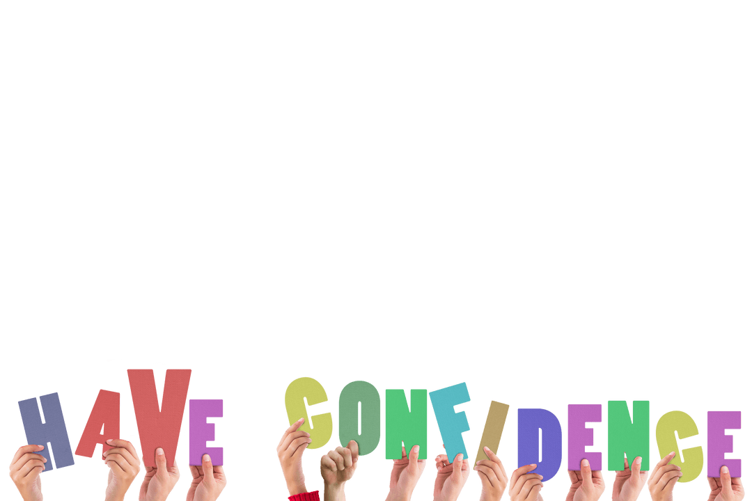 Hands Displaying Have Confidence Text on Transparent Background - Download Free Stock Images Pikwizard.com