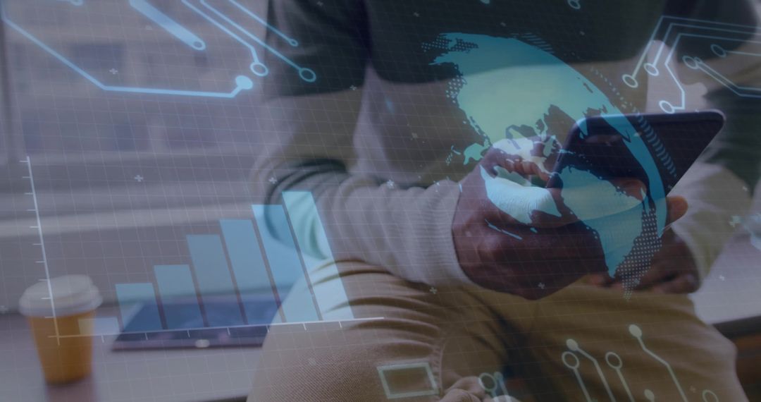 Business Professional Utilizing Digital Technology for Data Analysis