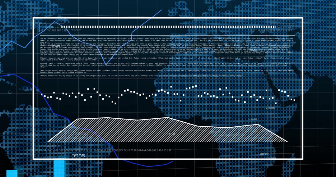 Global Financial Analytics and Data over Digital World Map
