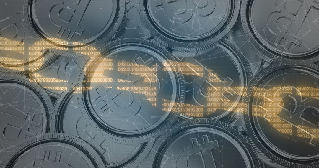 Digital Security Overlay on Bitcoin Cryptocurrency Coins