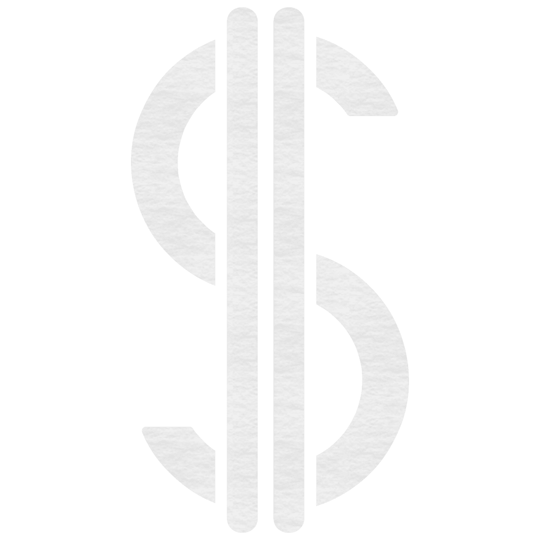 Transparent Dollar Symbol on Transparent Background for Financial Designs
