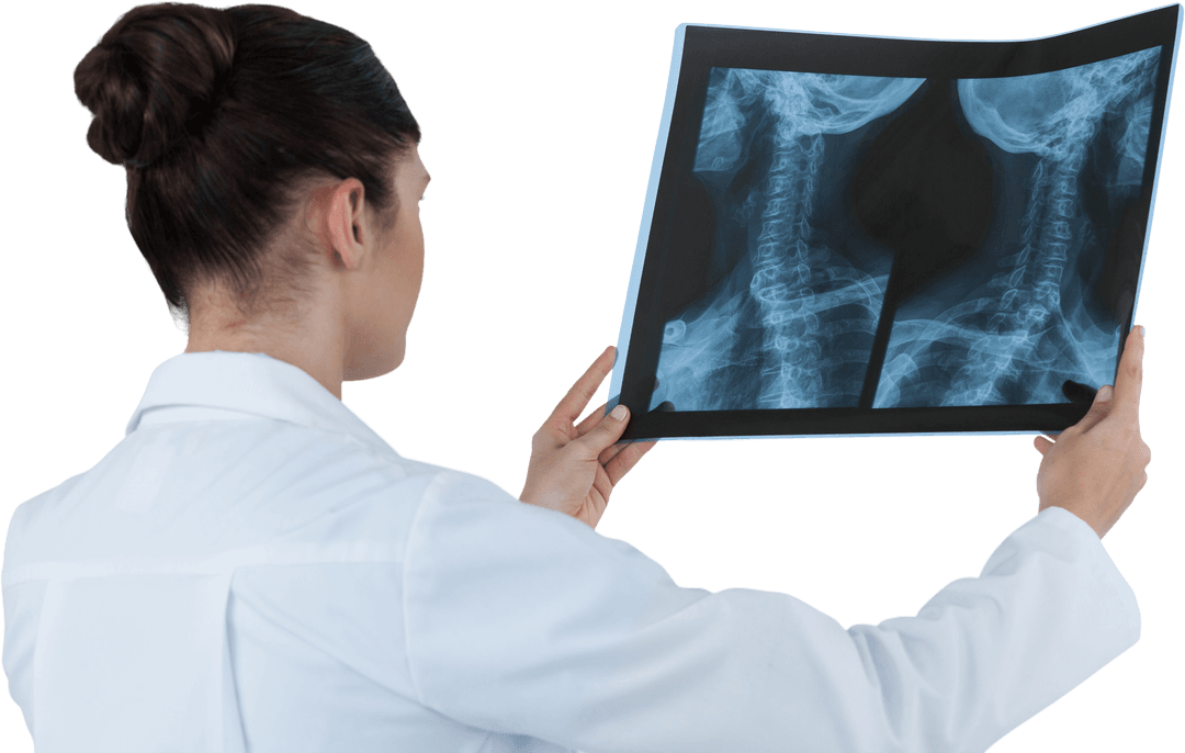 Transparent Professional Examines Spine X-Ray Results