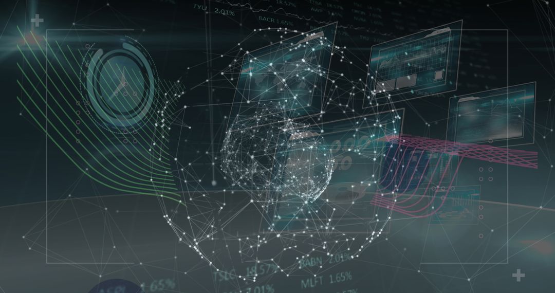 global data processing concept with digital clock interface - Free Images, Stock Photos and Pictures on Pikwizard.com