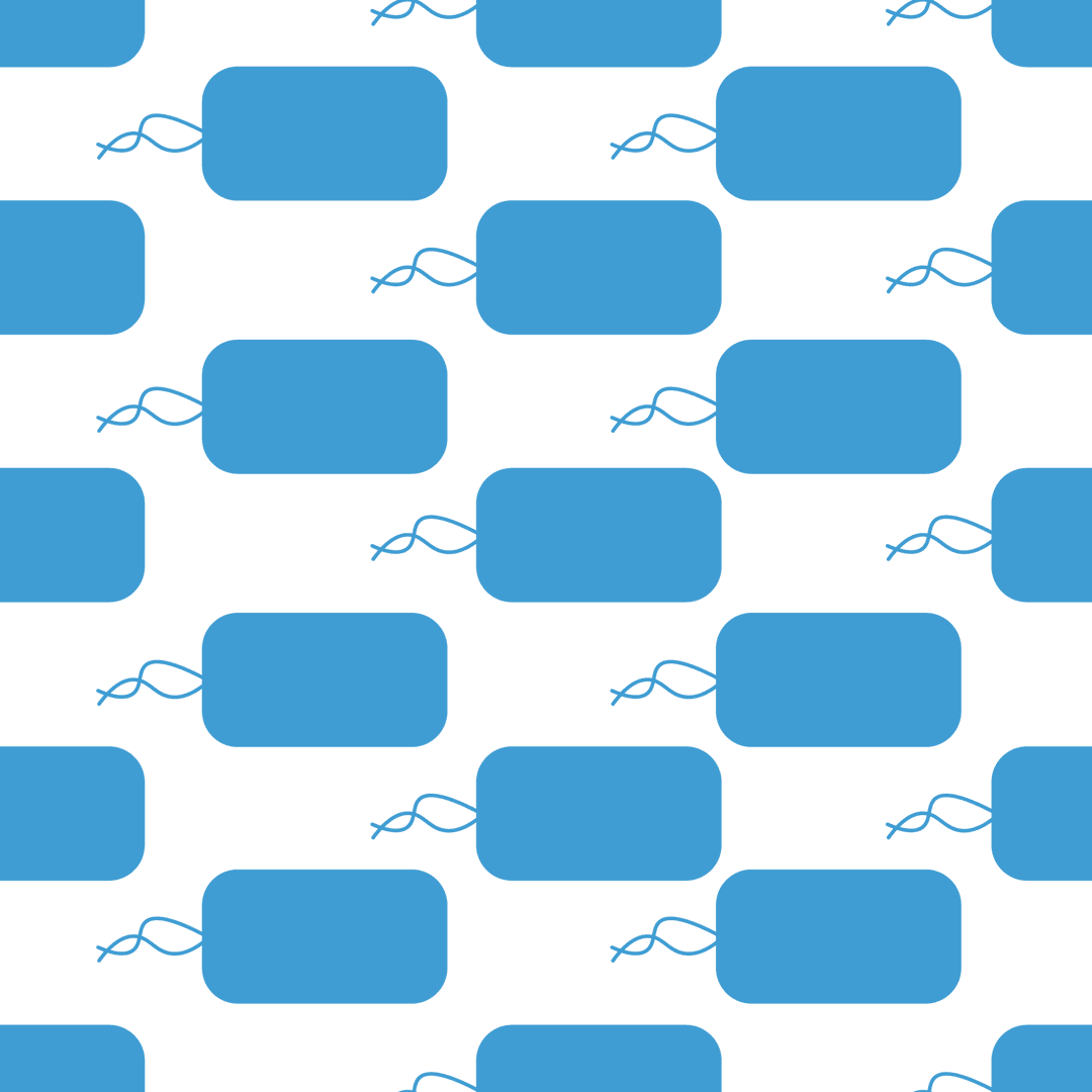 Pattern with Blue Shapes on Transparent Background in Digital Format