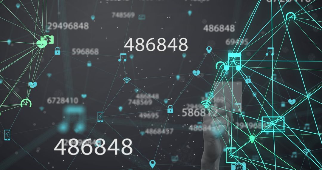 Futuristic Network with Digital Data and Interface Connections