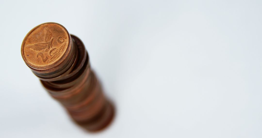 Low Angle Stack of Euro Cent Coins on White Background - Free Images, Stock Photos and Pictures on Pikwizard.com