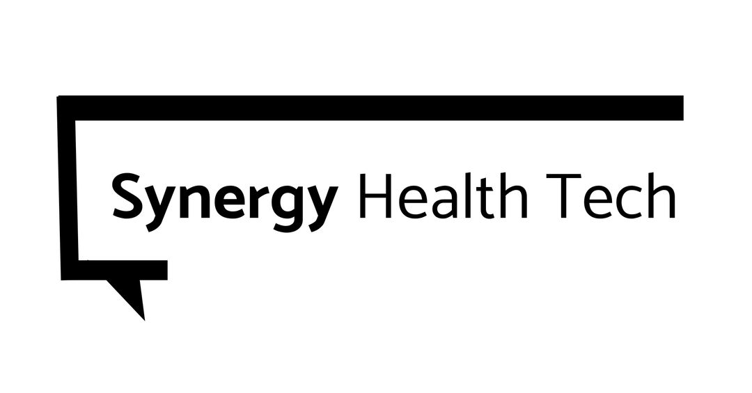 Synergy Health Tech Text with Black Line Elements on White Background - Download Free Stock Templates Pikwizard.com