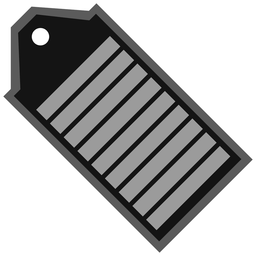 Transparent Gift Tag Label on Dark Background