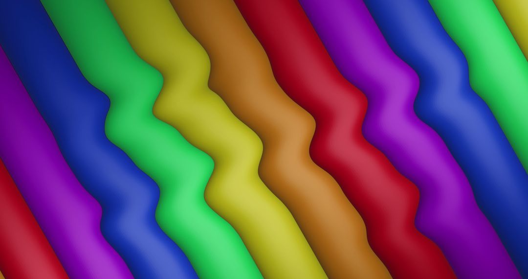 Vibrant Rainbow Waves Abstract Pattern