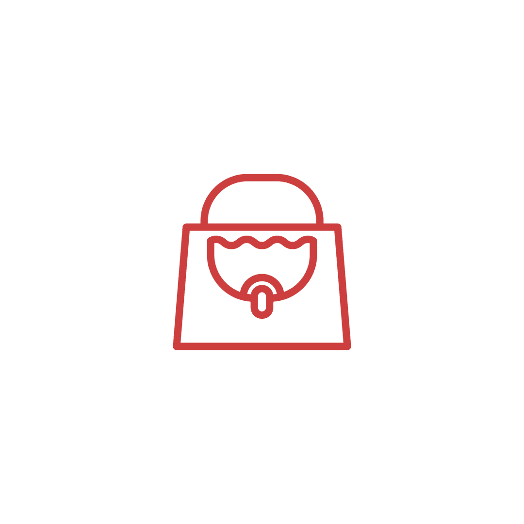 Red Purse Icon on Transparent Background for Fashion and Apparel Design