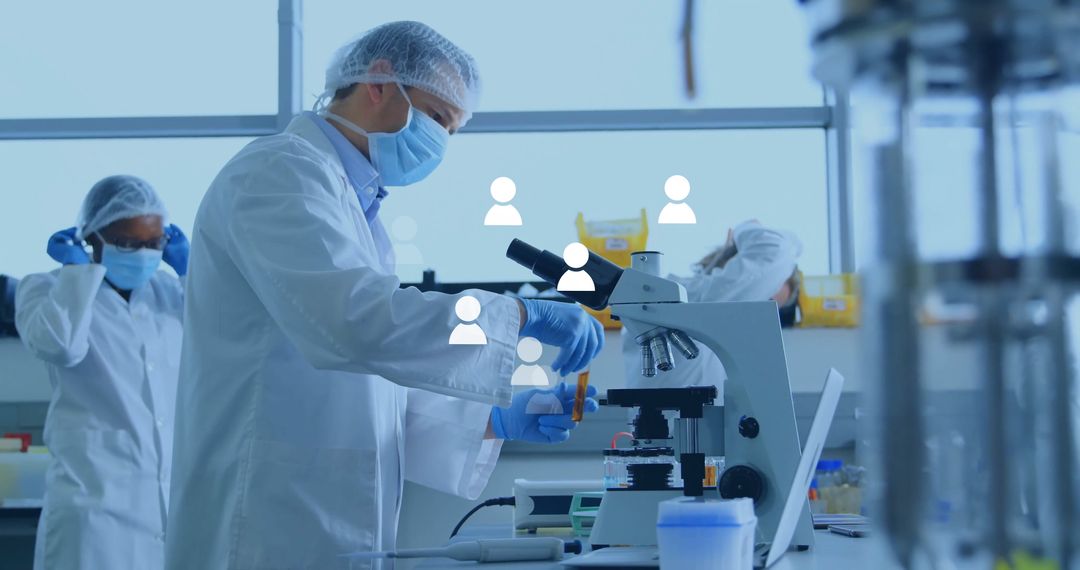 Scientists Conducting Experiments in Advanced Laboratory Environment