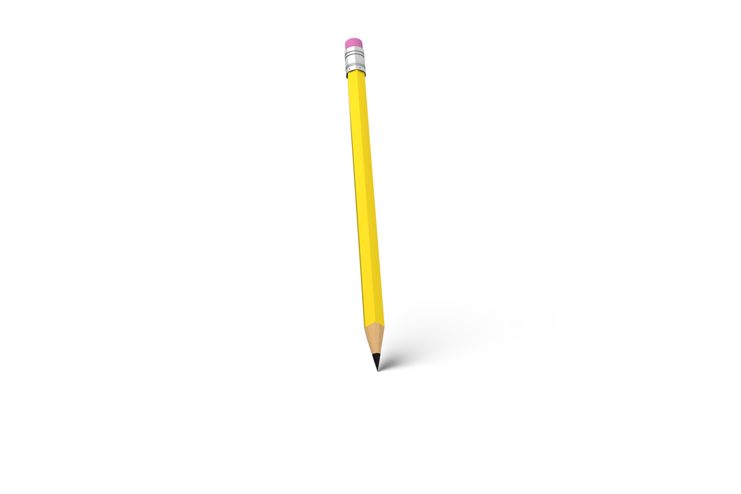 Digital Illustration of Yellow Pencil on Transparent Background - Download Free Stock Images Pikwizard.com