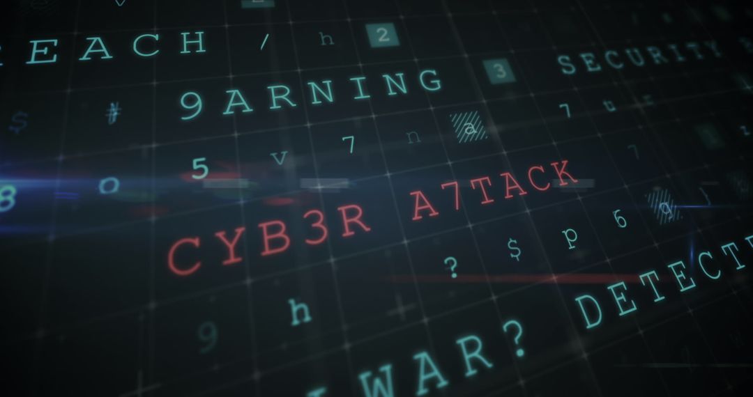 Digital Cybersecurity Threat Alert Interface Visualization