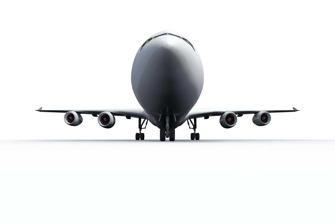 Digital Aircraft Illustration on Transparent Background
