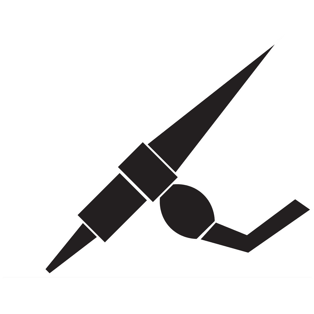 Stylized Robotic Arm with Pen on Transparent Background