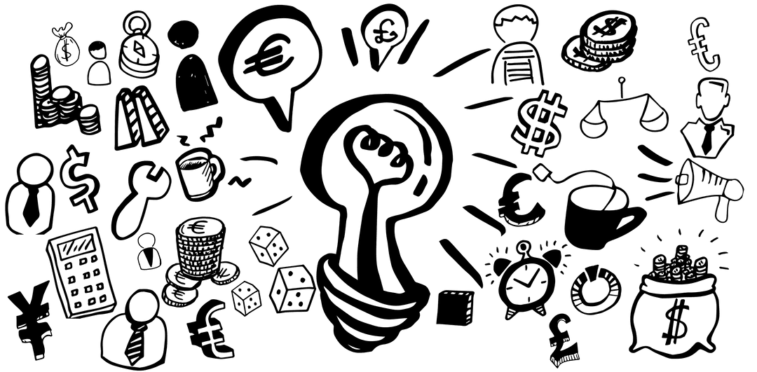 Innovative Lightbulb with Currency Symbols on Transparent Background