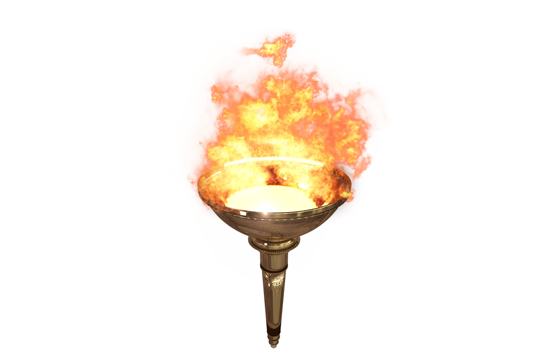 Transparent Digital Illustration of Blazing Olympic Torch - Download Free Stock Images Pikwizard.com