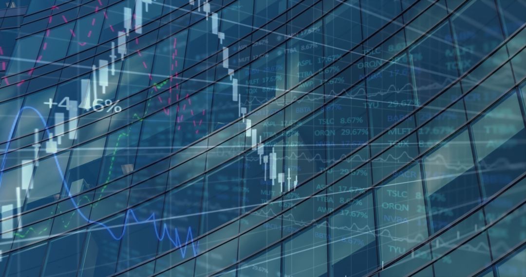 Financial Growth Charts Imposed on Urban Architecture