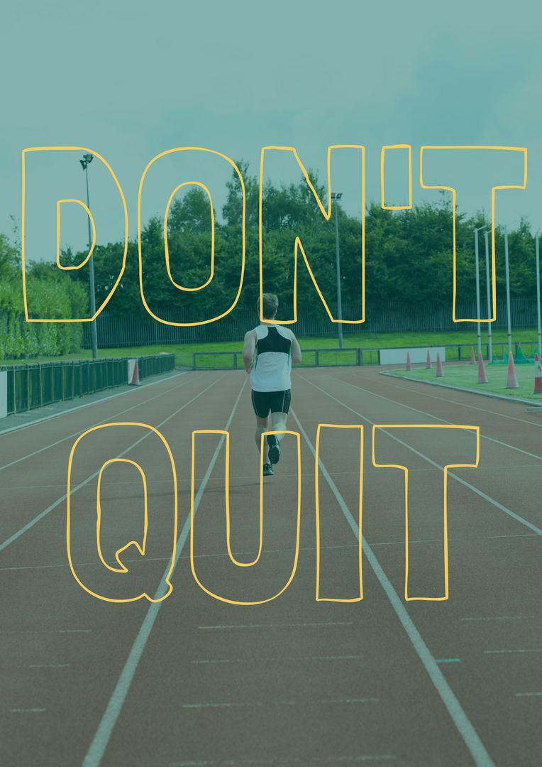 Motivational Runner Poster on Track Inspiring Perseverance