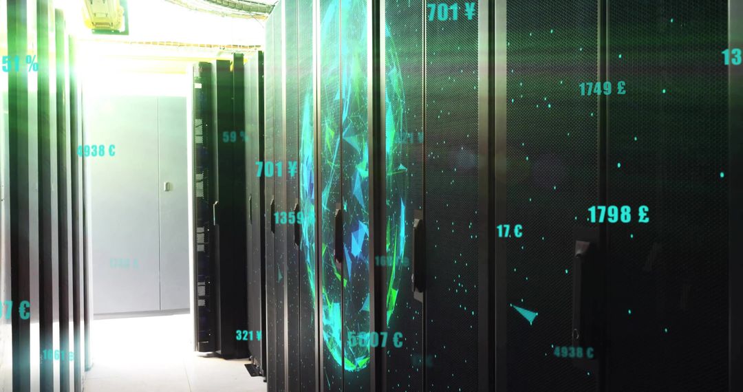 Holographic Globe Projected in Modern Data Center