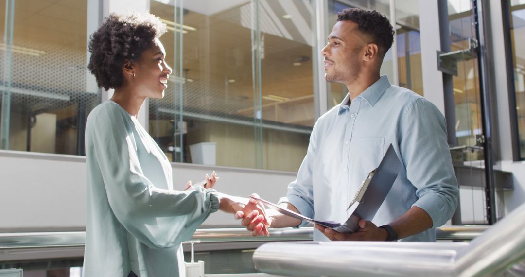 Diverse Professionals Meeting in Modern Office