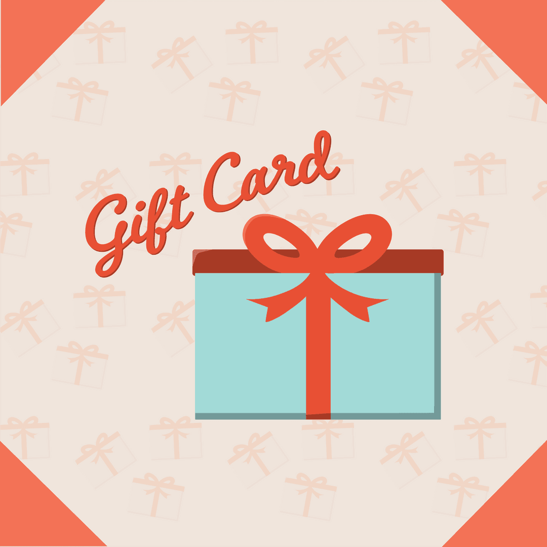 Transparent Gift Card Illustration with Present on White Background