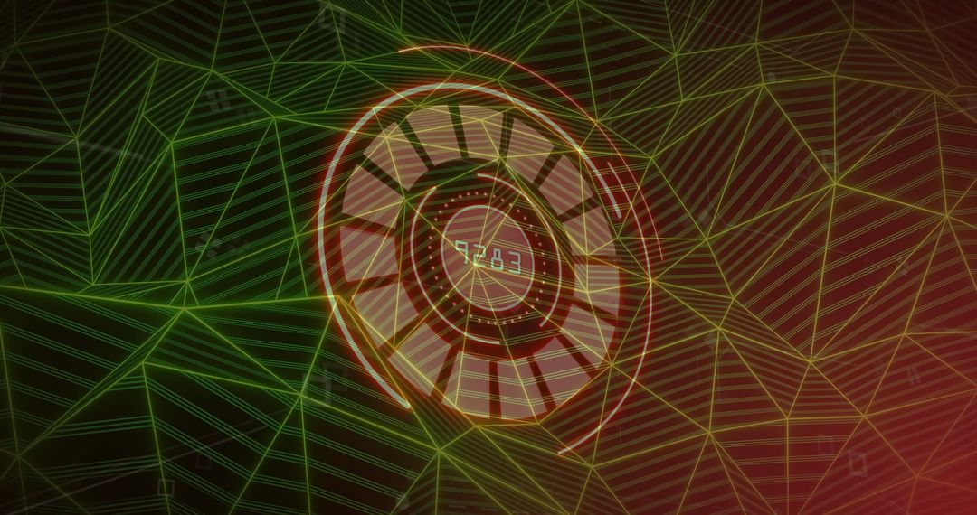 Abstract Network of Connections with Data Visualization Interface