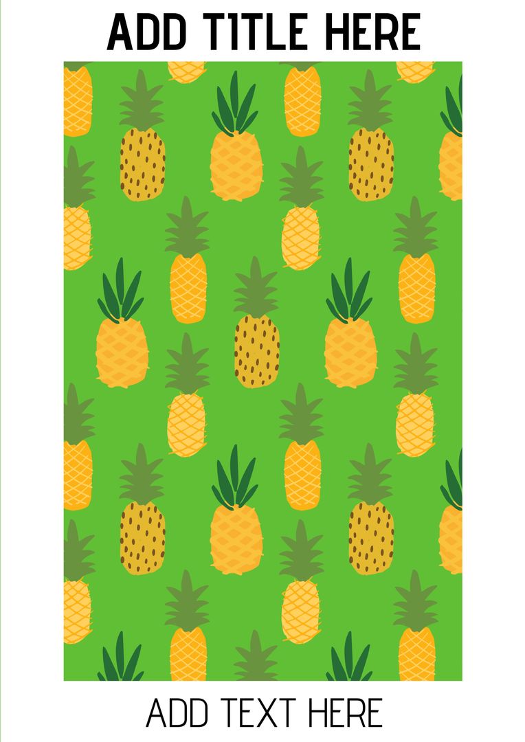 Colorful Pineapple Pattern for Tropical Summer Events
