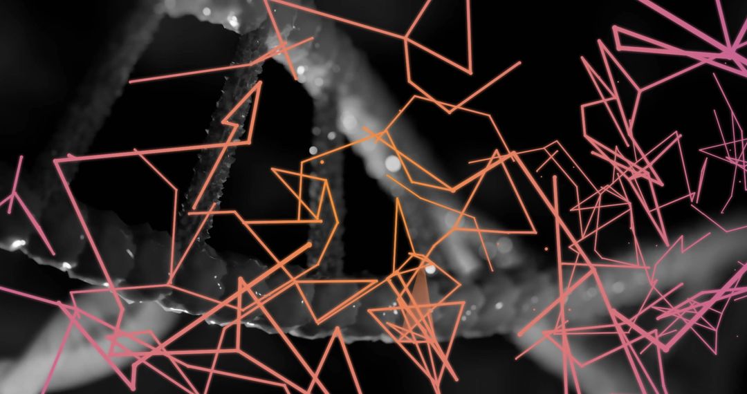 Abstract Digital Mesh with Vibrant Neon Tessellation