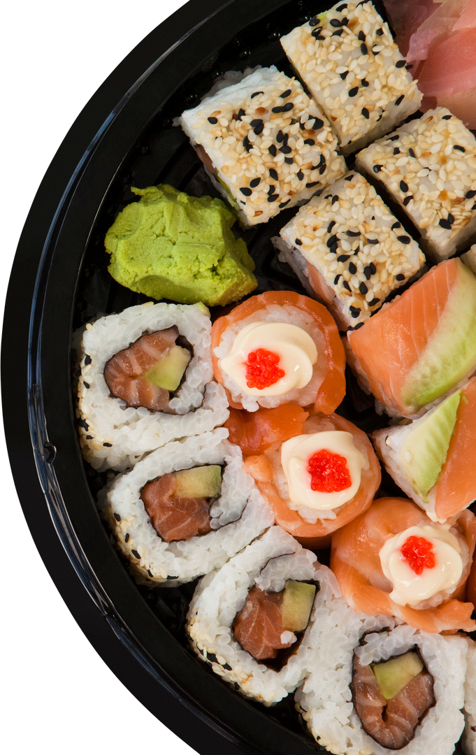 Transparent Stock Image of Assorted Fresh Japanese Sushi Platter - Download Free Stock Images Pikwizard.com