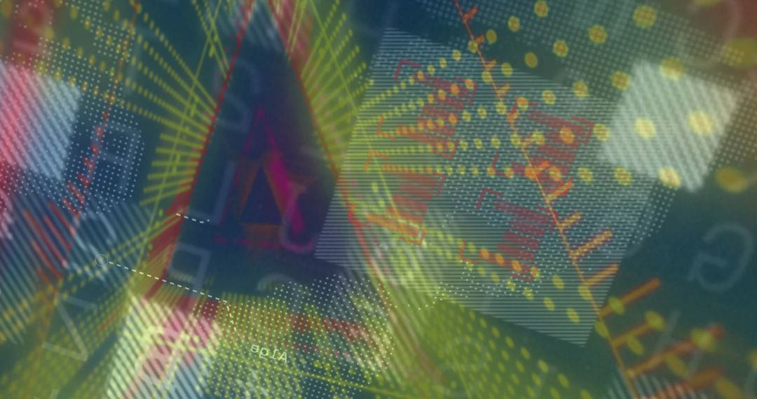 Futuristic Digital Dashboard with Neon Radial Lines