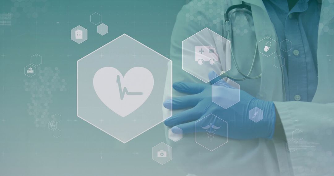 Healthcare Professional Using Futuristic Digital Interface