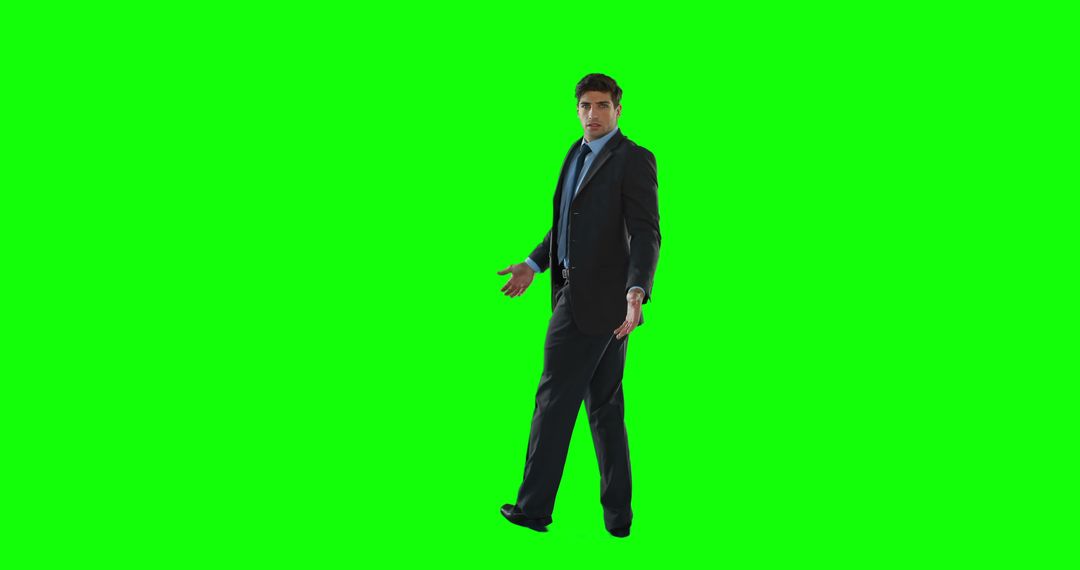 Businessman in Suit Walking on Green Screen Background - Free Images, Stock Photos and Pictures on Pikwizard.com