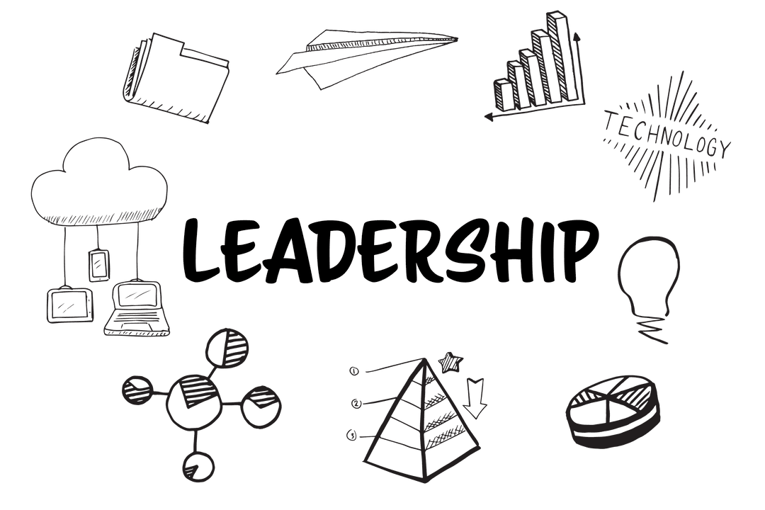 Leadership and Business Elements on Transparent Background