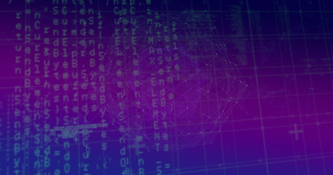 Futuristic 3D Network Mesh on Digital Gradient Canvas