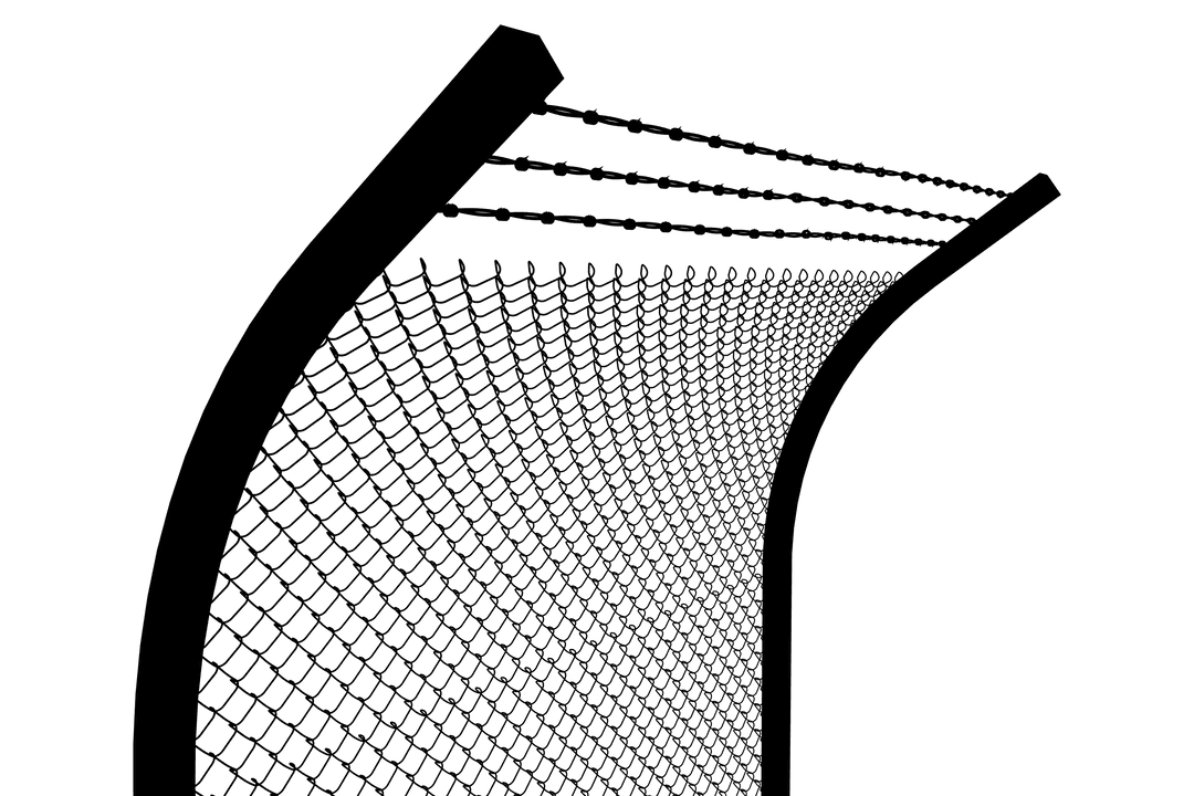 Transparent Vector Fence Close-Up for Decorative Design